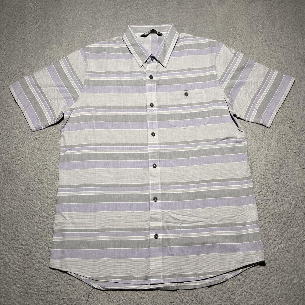 Travis Mathew Shirt Mens Medium Short Sleeve Button Up Golf Preppy Colorful